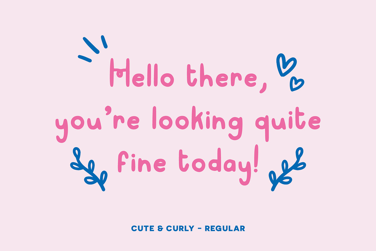 Cute & Curly handwritten fonts, a Handwritten Font by Carole Chevalier (Photo 2 of 6)