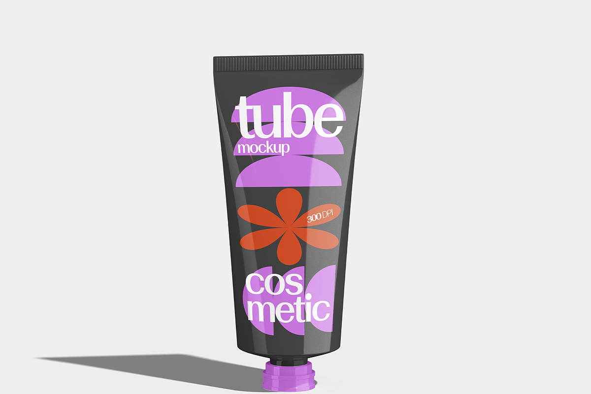 Glossy Cosmetic Tube Mockup, a Packaging Mockup by Permadi Creative (Photo 2 of 3)