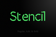 Stencil SS, a Sans Serif Font by Kaliberda's Goods (Thumbnail 1 of 5)