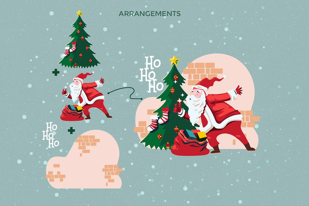 Santa Claus at Christmas Eve, a Decorative Illustration by defarmerdesign (Photo 4 of 5)