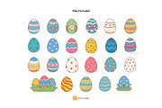 Cute Easter Egg Clipart Set, a Seasonal Illustration by Victoruler (Thumbnail 2 of 7)