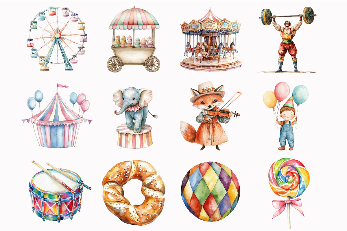 Boho Circus Animals, an Illustration by Design Market (Photo 4 of 5)
