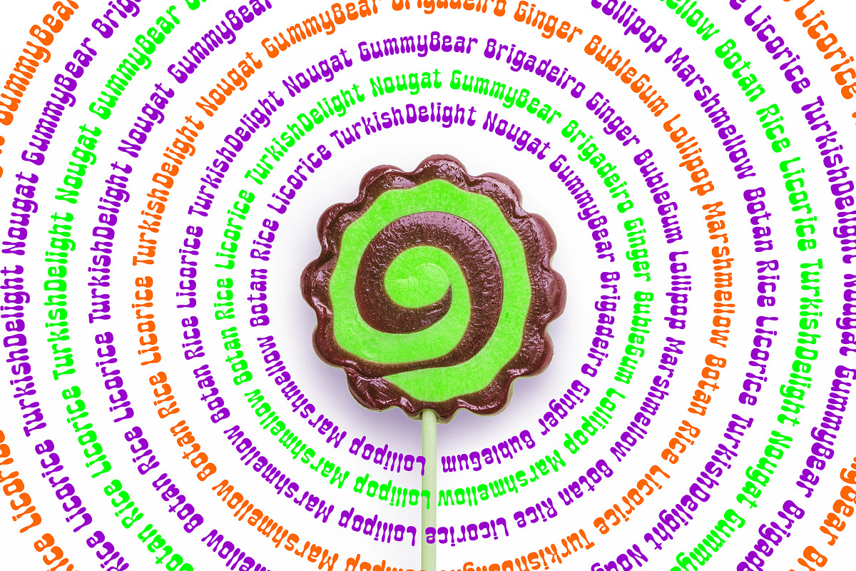 BrownyGroove - a retro psychedelic, a Sans Serif Font by Brainware Graphic (Photo 5 of 10)