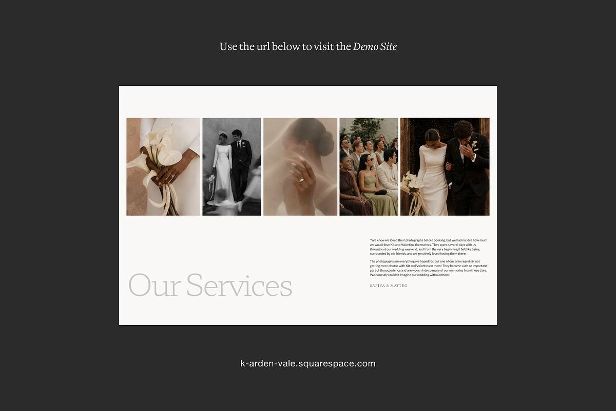 Squarespace Photographer Website, a Squarespace Template by Studio TSM (Photo 4 of 16)