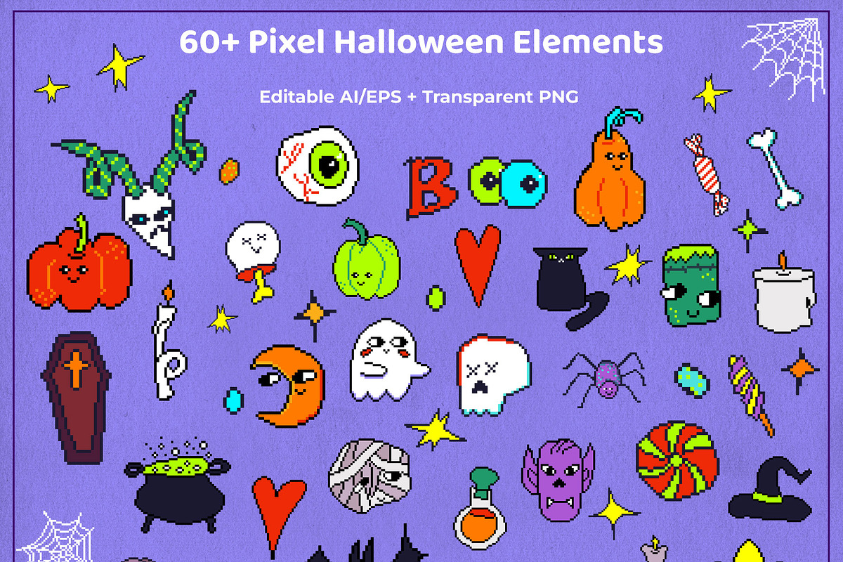 Pixelween - pixel art Halloween, an Object Graphic by Elena Choo (Photo 2 of 8)
