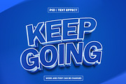 blue 3d text effect keep going, a Layer Style Add-On by AP Market (Thumbnail 1 of 2)