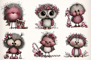 Whimsical Christmas Fluffy Birds, an Illustration by Dream Creation (Thumbnail 5 of 7)