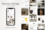 100 Interior Design Posts, a Social Media Template by PatternLab. (Thumbnail 1 of 9)