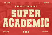 Super Academic College Display Font, a Slab Serif Font by Fourteen Letter (Thumbnail 1 of 6)