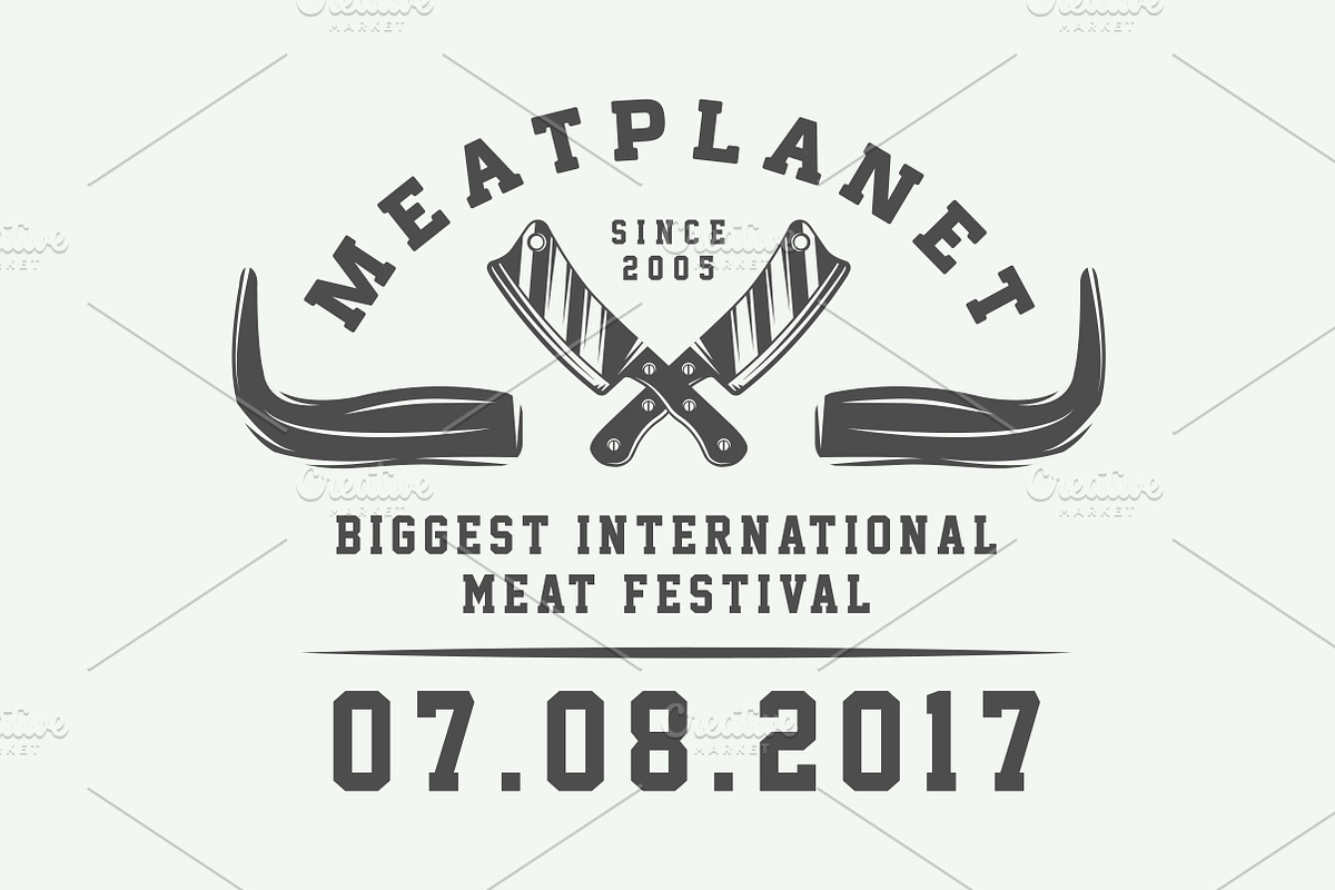 Vintage butchery emblems, a Branding & Logo Template by AkimD (Photo 15 of 15)