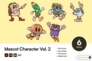Mascot Character Illustration Vol. 2, a Graphic by SLAB! Design