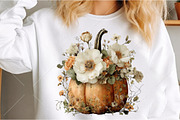 Whimsical Autumn Pumpkin Clipart, a Seasonal Illustration by Canvas Craft (Thumbnail 5 of 10)