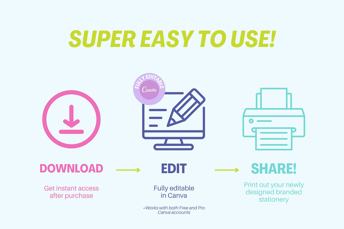 BOLD! Stationery Template Bundle, a Stationery Template by Hell Yeah Designs (Photo 5 of 8)