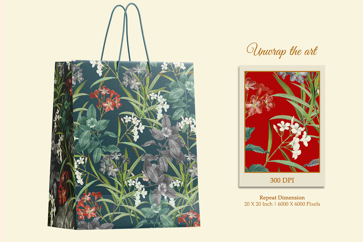 Flora Whisper Prints & Patterns, a Pattern Graphic by GND ART STUDIO (Photo 3 of 8)