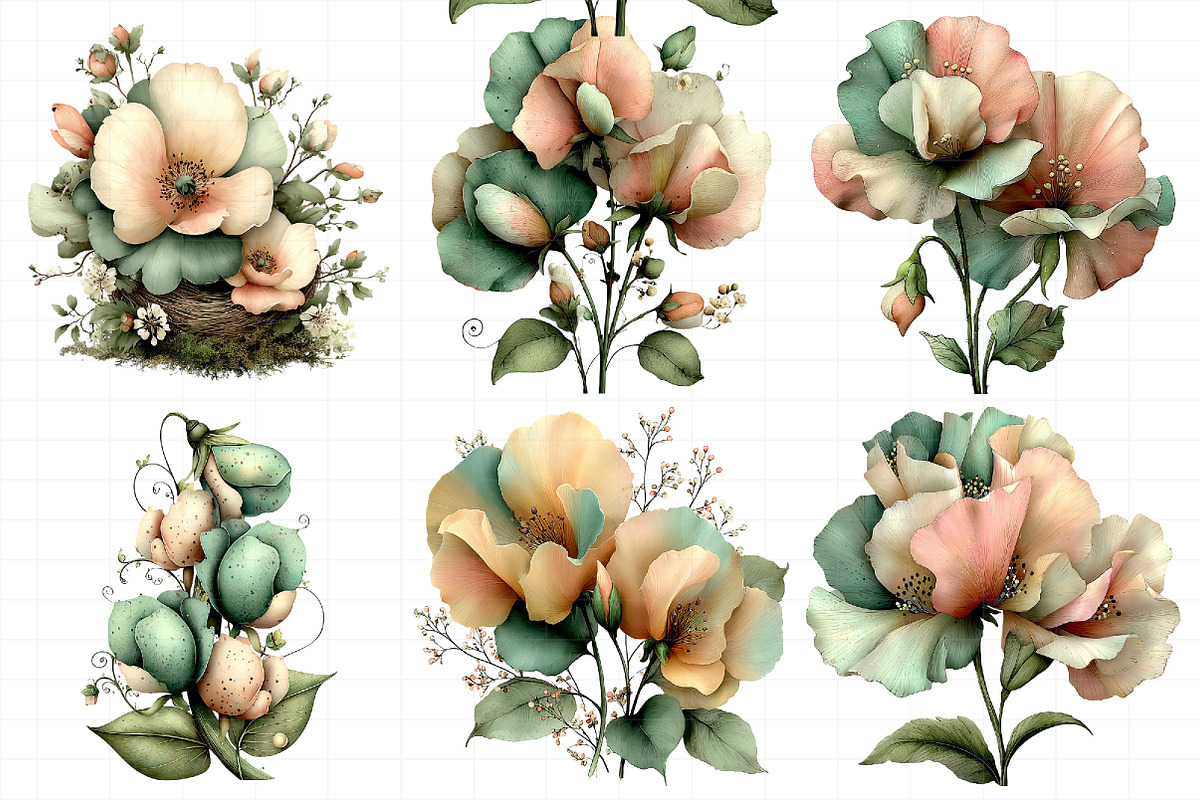 Spring Sweet Peas Flower Clipart, an Illustration by Daily.Designs (Photo 3 of 8)