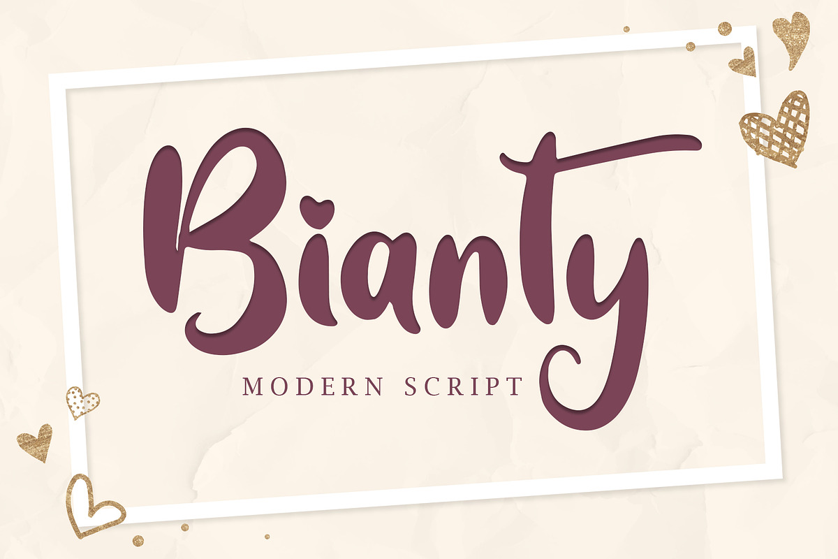 Bianty, a Script Font by esamaradany (Photo 1 of 6)