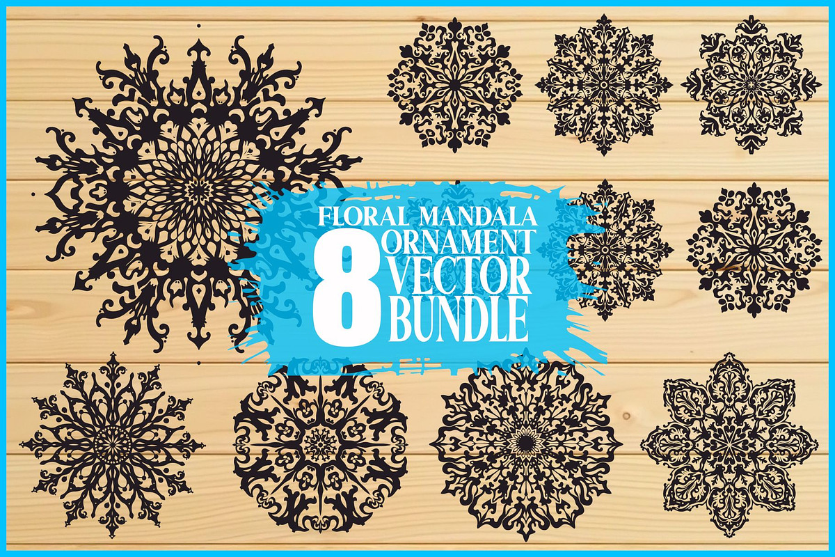 Mandala Ornament Bundle, an Illustration by Gfx_Store (Photo 1 of 9)