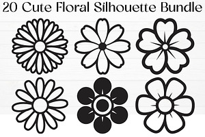 Cute Floral Silhouette, an Object Graphic by Designer_Momina