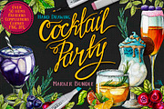 Cocktail Party Food Illustrations, a Food Illustration by Fluffy Unicorn (Thumbnail 1 of 7)