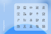 Charging Station Icon Set, an Outline Icon by Nathaya Studio (Thumbnail 2 of 2)