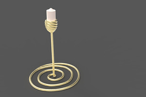 Spiral 3D Printing Candle Holder, an Object 3D Model by Kseniya-Omega