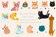 Cute pets reading the books. Clipart, an Animal Illustration by PenguinArtStudio (Thumbnail 5 of 13)
