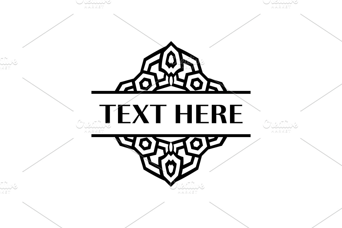 Ornamental Line Frame logo template, a Branding & Logo Template by Rasagama Studio
