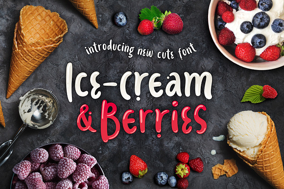Ice-cream&Berries Font preview 7