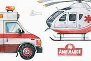 Rescue Vehicles Collection., a Transportation Illustration by OctopusArtis (Thumbnail 3 of 10)