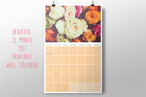 2017 Printable Wall Calendar