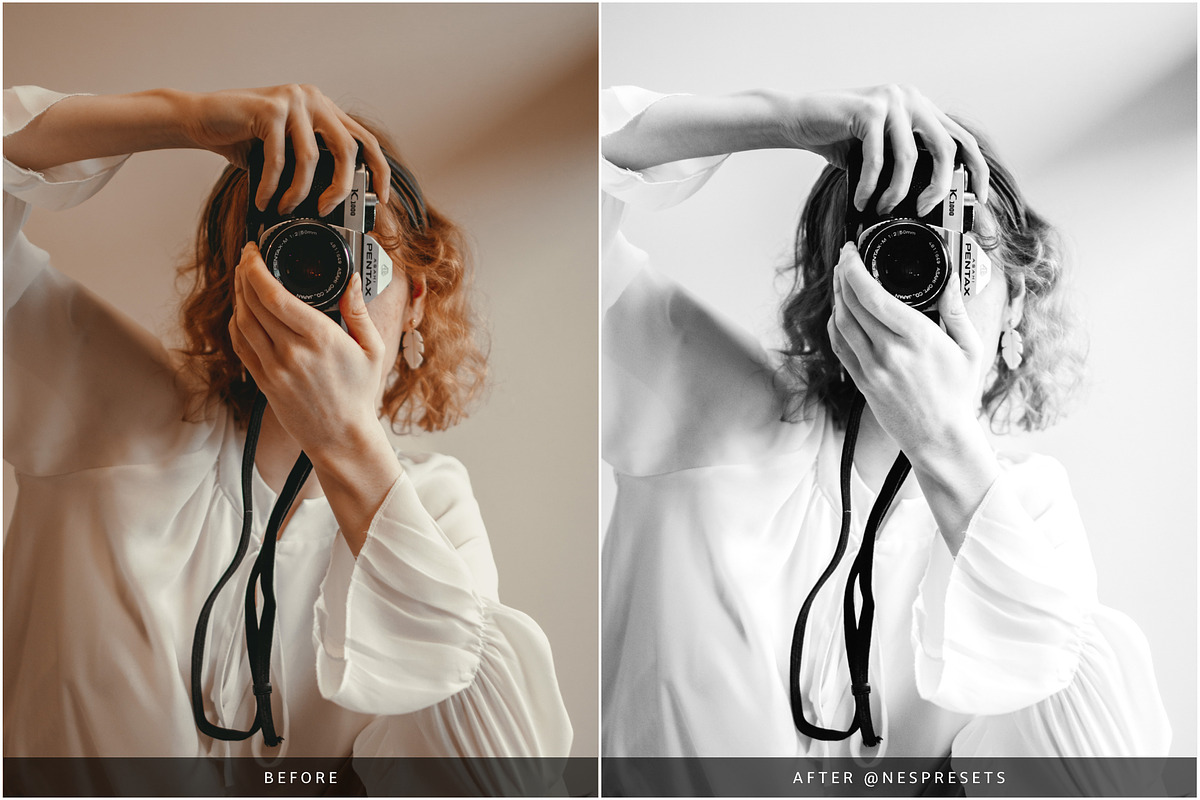 BLACK & WHITE LIGHTROOM PRESETS, an Action Add-On by Nes Design Co (Photo 4 of 13)