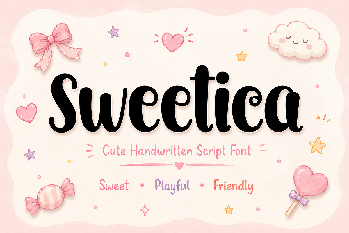 Sweetica, a Script Font by Wow Magic (Photo 1 of 8)