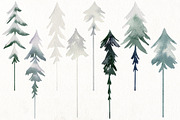 Watercolor winter forest., a Decorative Illustration by TaPilipa (Thumbnail 5 of 9)