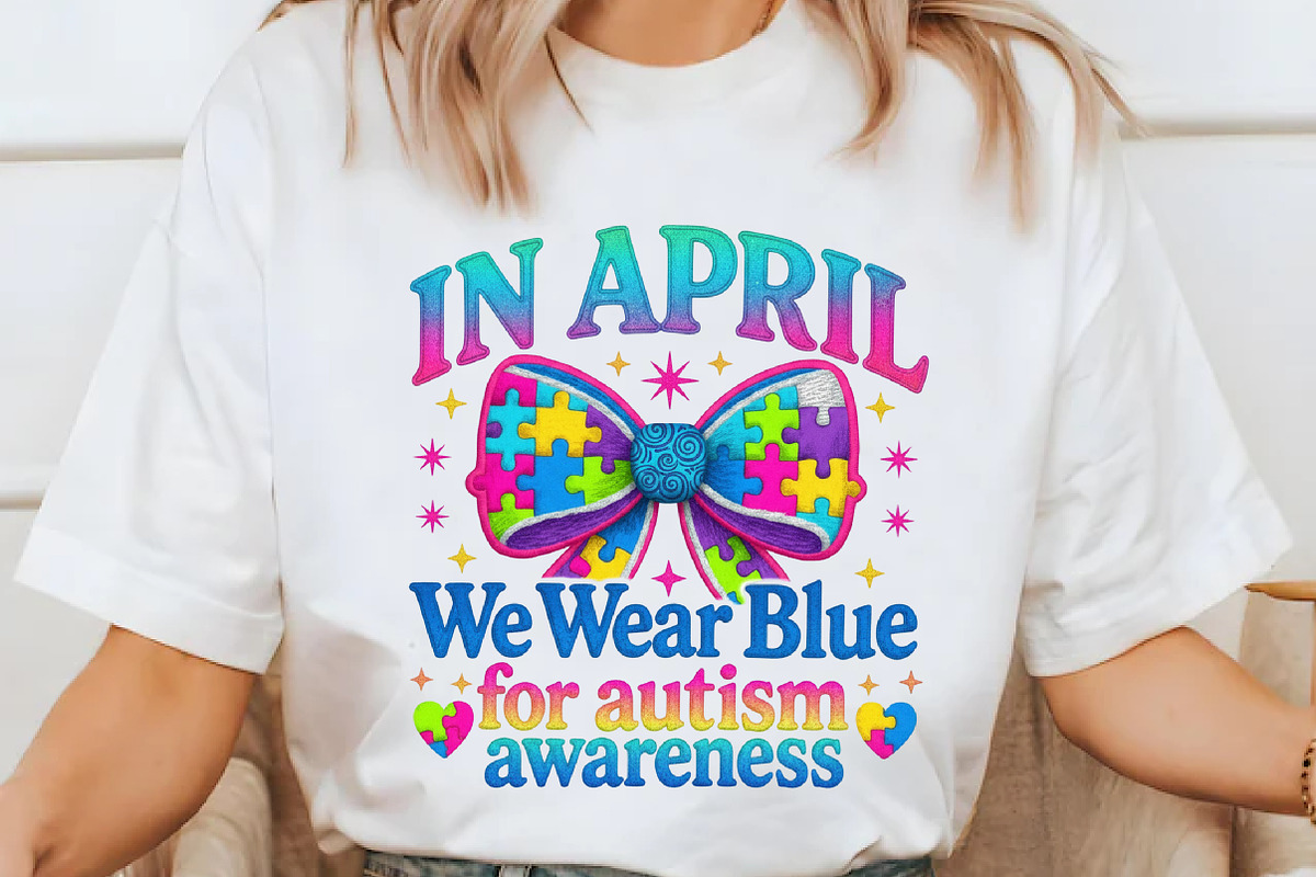 April We Wear Blue Autism Faux Yarn, an Illustration by designcity5 (Photo 3 of 9)