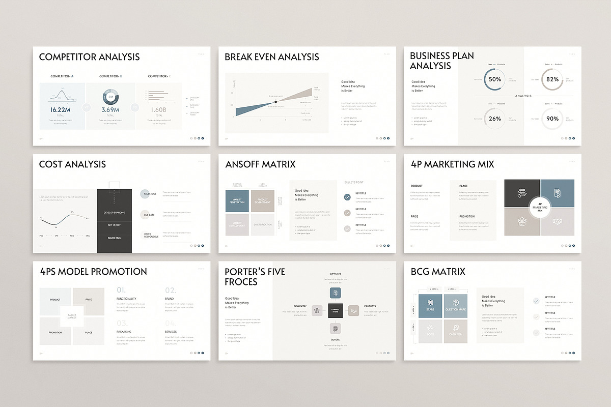 Minimal Business Plan Template Canva, a Presentation Template by ArtisanaAura (Photo 10 of 20)