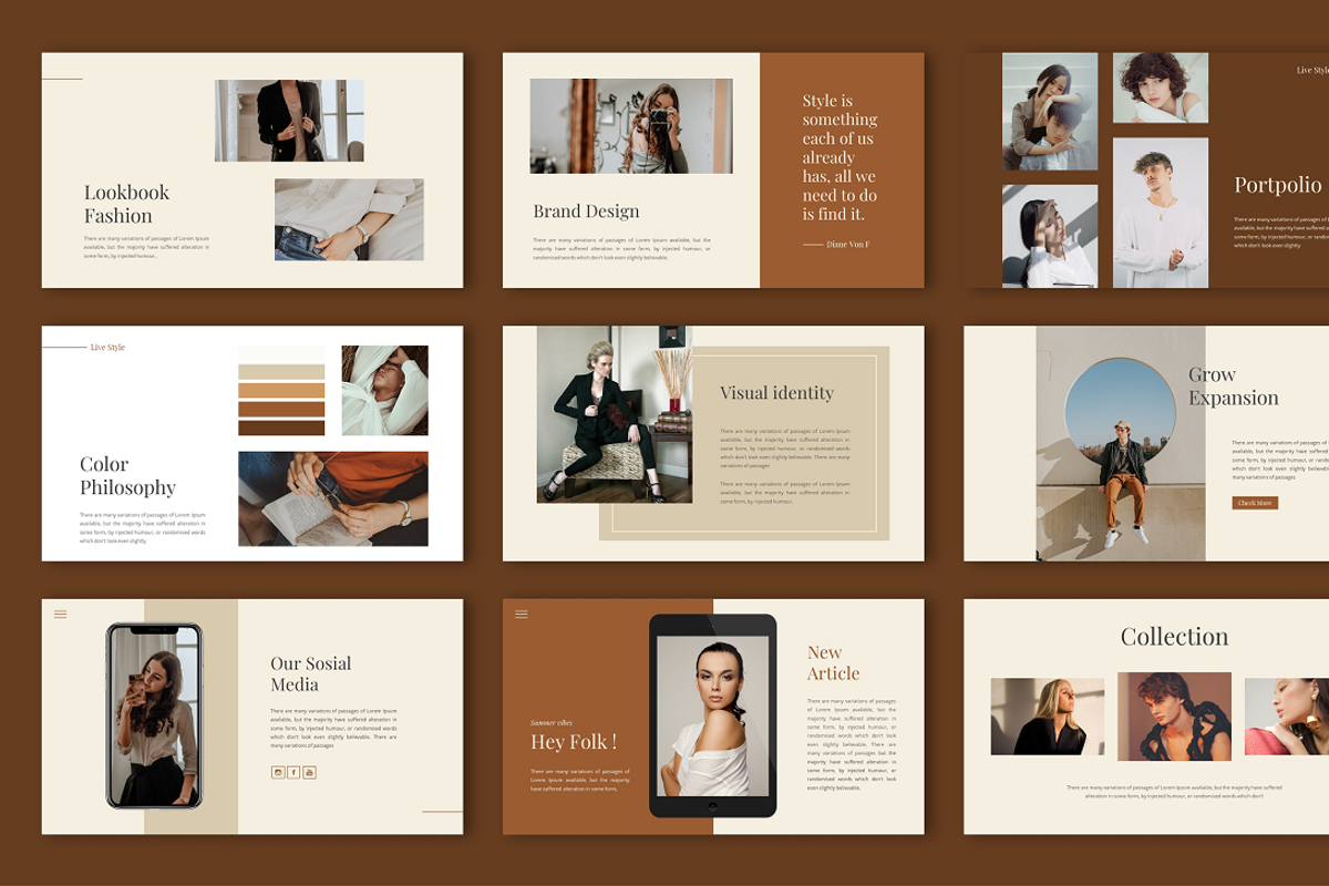 Kaline - Fashion Google Slide, a Presentation Template by Biwarastudio (Photo 3 of 5)