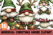 Whimsical Christmas Gnome Clipart, a Graphic by CitraGraphics (Thumbnail 1 of 4)