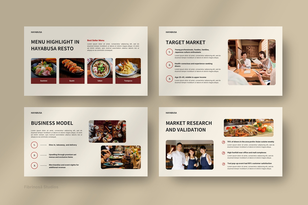 Japanese Restaurant - Pitch Deck, a Presentation Template by FIBRINOSÄ (Photo 7 of 10)