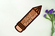 Pencil Set Decor Multilayer Template, a Templates & Theme by LaserCutano (Thumbnail 3 of 11)