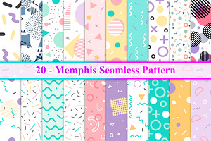 Memphis seamless pattern, a Pattern Graphic by Digital Studio