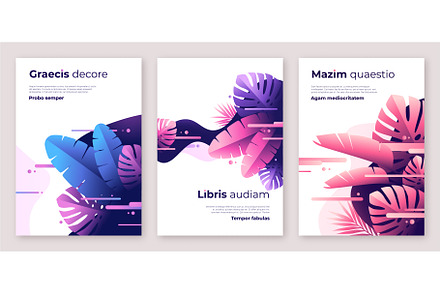 Colorful tropical backgrounds, a Poster Template by rikkyal