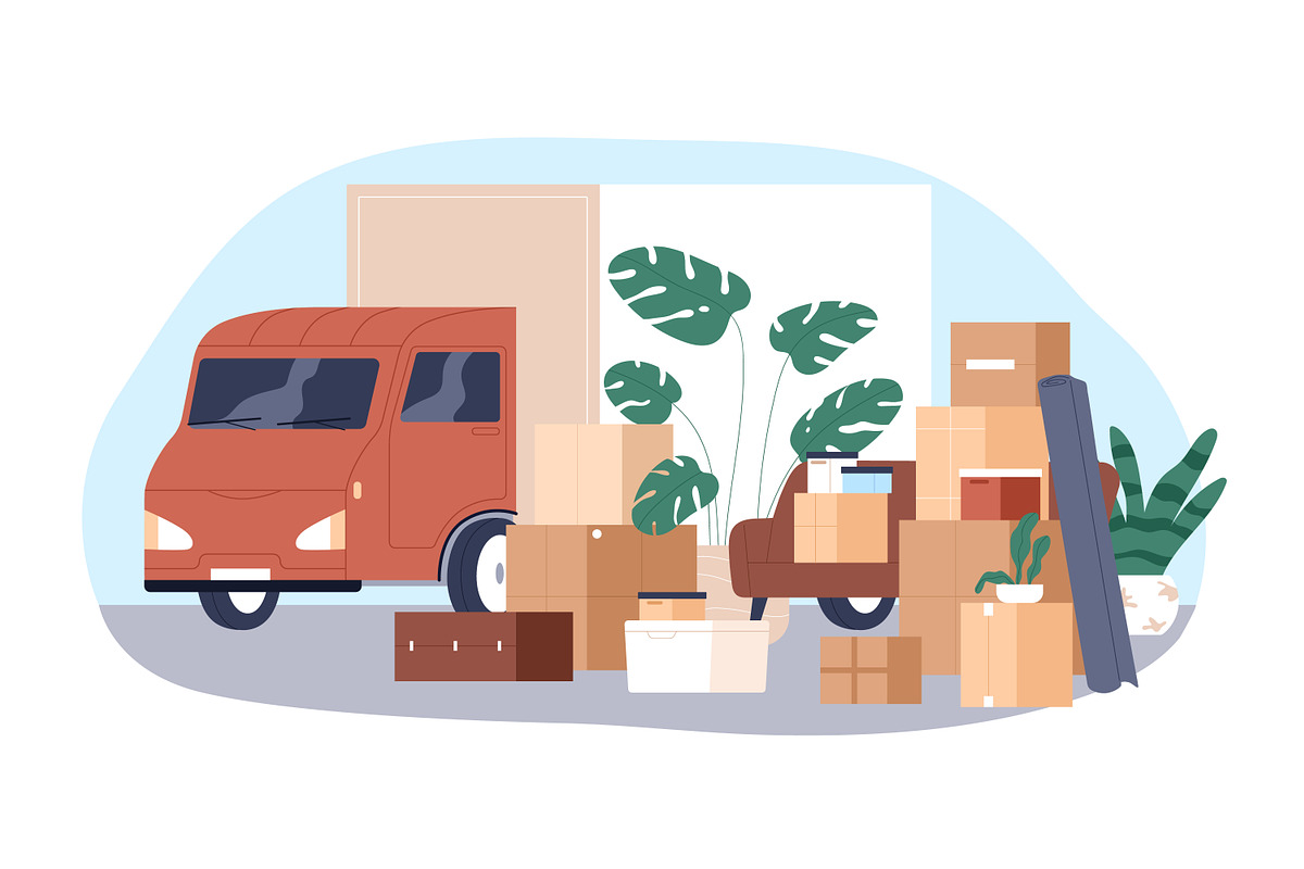 People moving to new home or office, a Person Illustration by Good Studio (Photo 8 of 8)