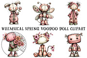 Whimsical Spring Voodoo Doll Clipart, an Illustration by OK Design (Thumbnail 2 of 6)