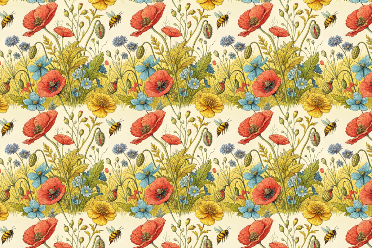 Seamless Pattern Set Meadow Motifs, a Pattern Graphic by Designs by Helen Trupak (Photo 5 of 8)
