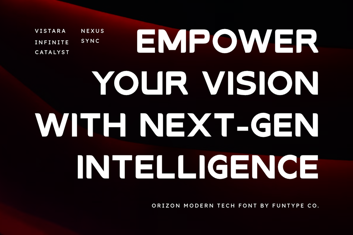 Orizon | Modern Tech Typeface, a Sans Serif Font by Masyafi Studio (Photo 3 of 8)