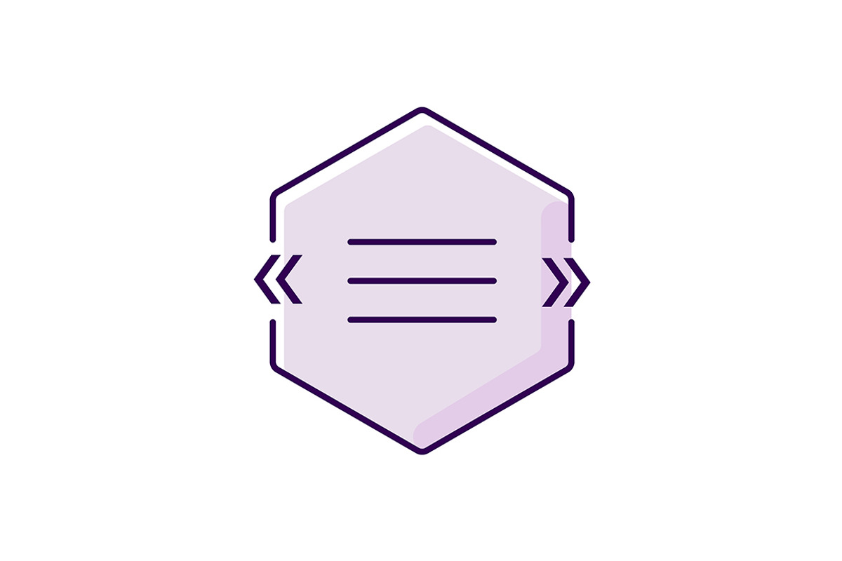 Textbox with angle quotes RGB icon, an Outline Icon by bsd studio ...