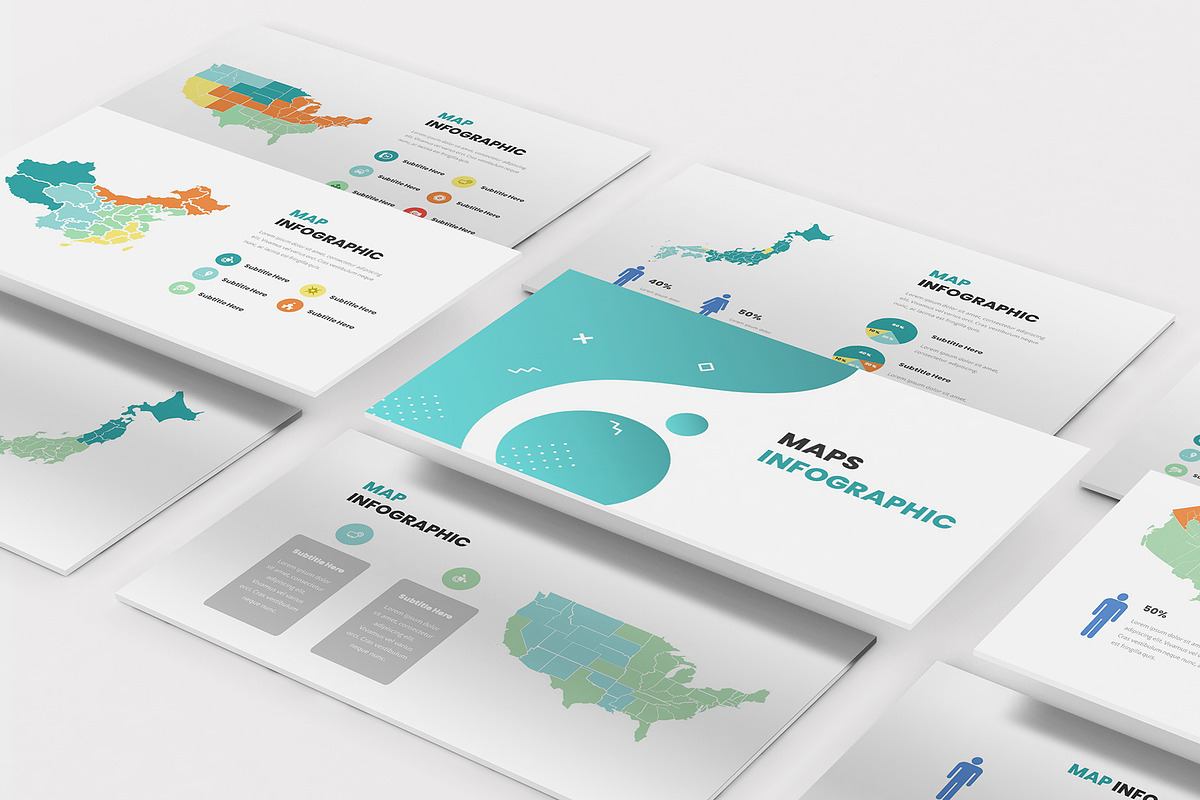 Maps Infographic Keynote Template, a Presentation Template by Formatika ...