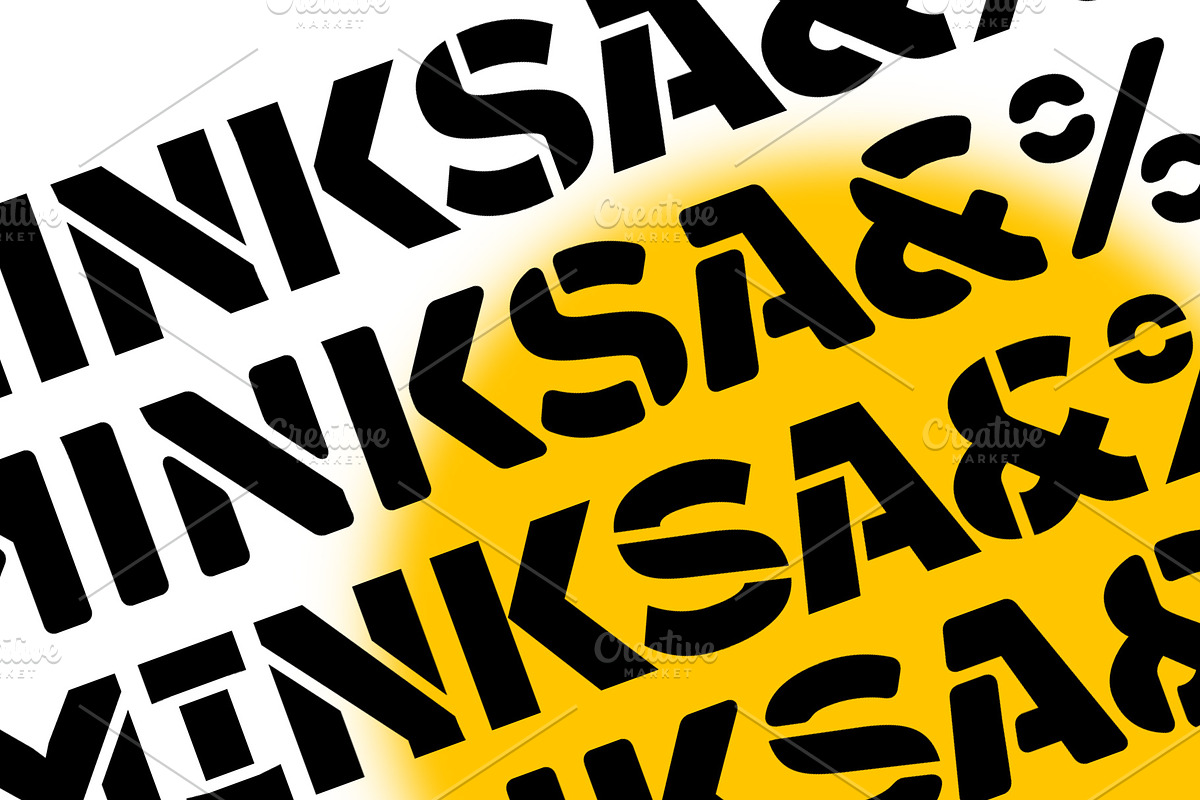 Atrek Stencil - Sharp & Rounded preview 2