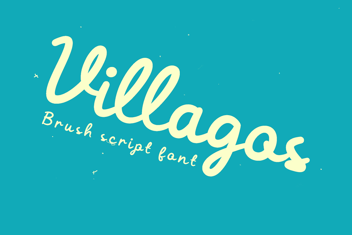 Villagos - Brush script font, a Script Font by Fontcastle (Photo 1 of 5)