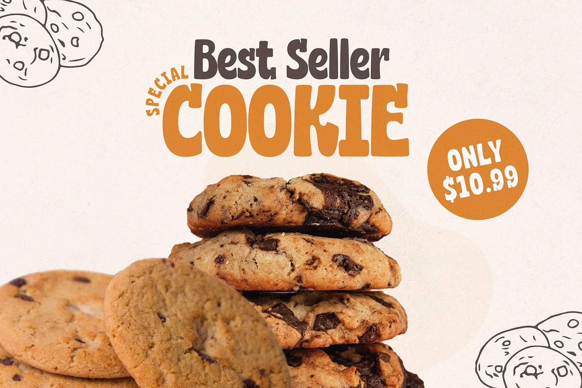 Biscuit Munch - Cute Chubby Display, a Serif Font by HipFonts (Photo 9 of 11)